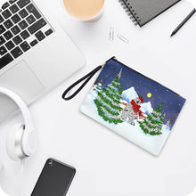Load image into Gallery viewer, Christmas Special Shape Diamond Art Clutch Bag Snowman Diamond Makeup Bag Santa
