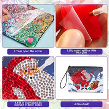 Load image into Gallery viewer, Christmas Special Shape Diamond Art Clutch Bag Snowman Diamond Makeup Bag Santa
