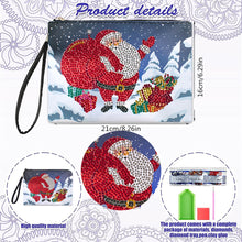 Load image into Gallery viewer, Christmas Special Shape Diamond Art Clutch Bag Snowman Diamond Makeup Bag Santa
