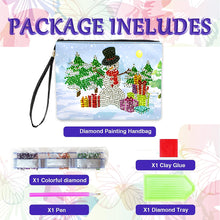 Load image into Gallery viewer, Christmas Special Shape Diamond Art Clutch Bag Snowman Diamond Makeup Bag Santa
