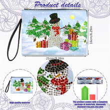 Load image into Gallery viewer, Christmas Special Shape Diamond Art Clutch Bag Snowman Diamond Makeup Bag Santa
