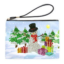 Load image into Gallery viewer, Christmas Special Shape Diamond Art Clutch Bag Snowman Diamond Makeup Bag Santa
