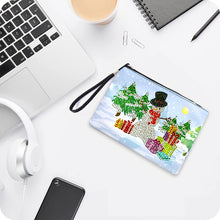 Load image into Gallery viewer, Christmas Special Shape Diamond Art Clutch Bag Snowman Diamond Makeup Bag Santa

