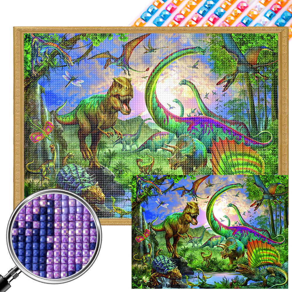 AB Diamond Painting - Full Square - Dinosaur Paradise (55*40CM)