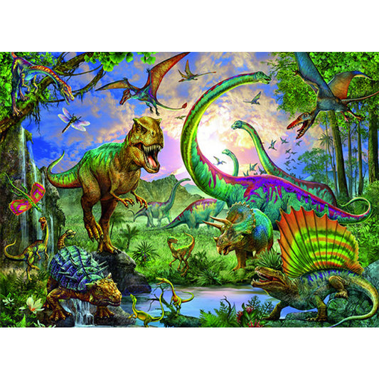 AB Diamond Painting - Full Square - Dinosaur Paradise (55*40CM)