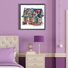Load image into Gallery viewer, Diamond Painting - Partial Special Shaped - Christmas cottage (40*40CM)
