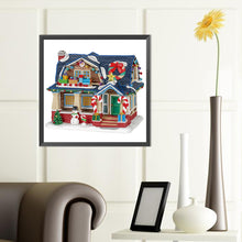 Load image into Gallery viewer, Diamond Painting - Partial Special Shaped - Christmas cottage (40*40CM)
