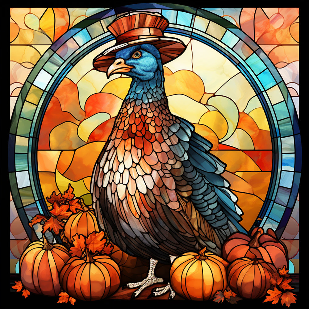 Diamond Painting - Full Round - pumpkin turkey (40*40CM)