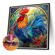 Load image into Gallery viewer, Diamond Painting - Full Round - rooster glass art (40*40CM)
