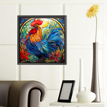 Load image into Gallery viewer, Diamond Painting - Full Round - rooster glass art (40*40CM)
