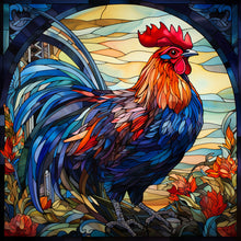 Load image into Gallery viewer, Diamond Painting - Full Round - rooster glass art (40*40CM)
