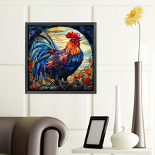 Load image into Gallery viewer, Diamond Painting - Full Round - rooster glass art (40*40CM)
