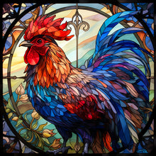 Load image into Gallery viewer, Diamond Painting - Full Round - rooster glass art (40*40CM)
