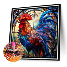 Load image into Gallery viewer, Diamond Painting - Full Round - rooster glass art (40*40CM)
