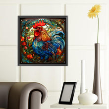 Load image into Gallery viewer, Diamond Painting - Full Round - rooster glass art (40*40CM)
