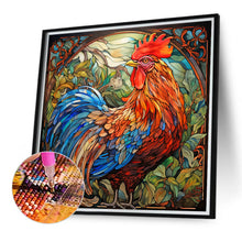 Load image into Gallery viewer, Diamond Painting - Full Round - rooster glass art (40*40CM)

