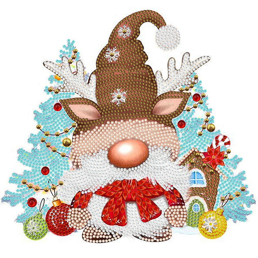 Diamond Painting - Partial Special Shaped - christmas gnome (30*30CM)