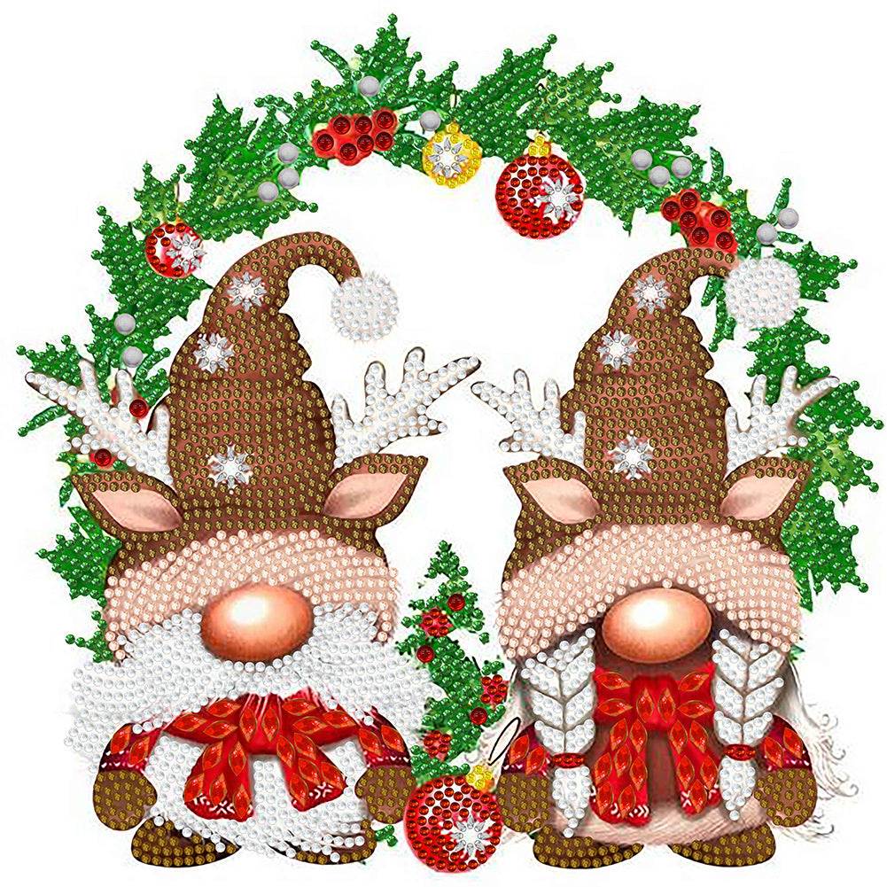 Diamond Painting - Partial Special Shaped - christmas gnome (30*30CM)