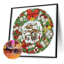 Load image into Gallery viewer, Diamond Painting - Partial Special Shaped - Christmas wreath (30*30CM)
