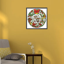 Load image into Gallery viewer, Diamond Painting - Partial Special Shaped - Christmas wreath (30*30CM)
