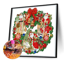 Load image into Gallery viewer, Diamond Painting - Partial Special Shaped - Christmas wreath (30*30CM)
