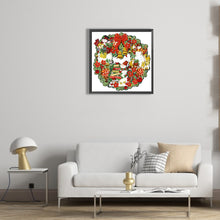 Load image into Gallery viewer, Diamond Painting - Partial Special Shaped - Christmas wreath (30*30CM)
