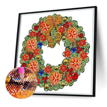 Load image into Gallery viewer, Diamond Painting - Partial Special Shaped - Christmas wreath (30*30CM)
