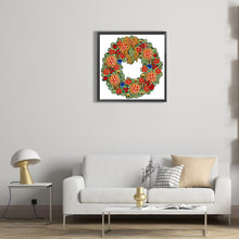 Load image into Gallery viewer, Diamond Painting - Partial Special Shaped - Christmas wreath (30*30CM)

