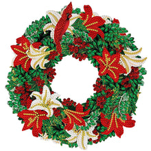 Load image into Gallery viewer, Diamond Painting - Partial Special Shaped - Christmas wreath (30*30CM)

