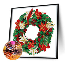 Load image into Gallery viewer, Diamond Painting - Partial Special Shaped - Christmas wreath (30*30CM)
