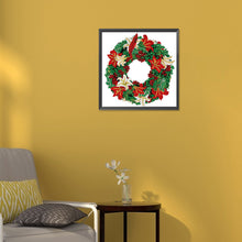 Load image into Gallery viewer, Diamond Painting - Partial Special Shaped - Christmas wreath (30*30CM)

