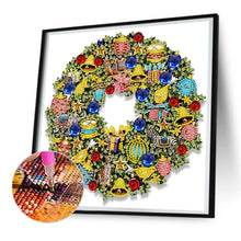 Load image into Gallery viewer, Diamond Painting - Partial Special Shaped - Christmas wreath (30*30CM)
