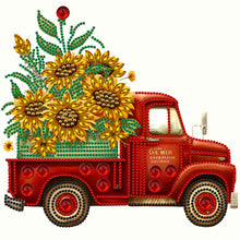 Load image into Gallery viewer, Diamond Painting - Partial Special Shaped - sunflower vintage car (30*30CM)
