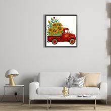 Load image into Gallery viewer, Diamond Painting - Partial Special Shaped - sunflower vintage car (30*30CM)
