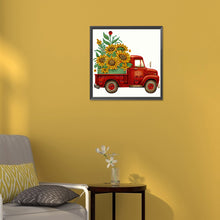 Load image into Gallery viewer, Diamond Painting - Partial Special Shaped - sunflower vintage car (30*30CM)
