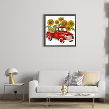 Load image into Gallery viewer, Diamond Painting - Partial Special Shaped - sunflower vintage car (30*30CM)
