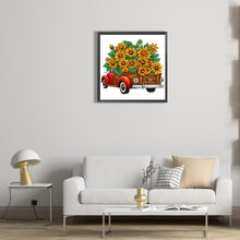 Load image into Gallery viewer, Diamond Painting - Partial Special Shaped - sunflower vintage car (30*30CM)
