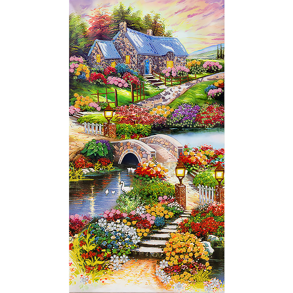 Diamond Painting - Partial Special Shaped - country style (45*85CM)