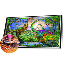 Load image into Gallery viewer, AB Diamond Painting - Full Round - Dinosaur Paradise (55*40CM)
