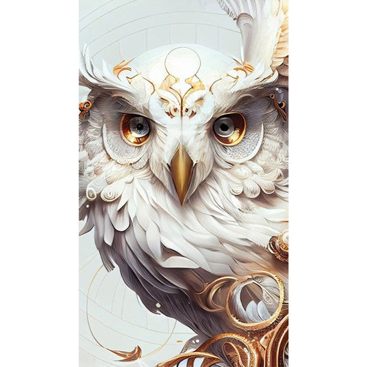AB Diamond Painting - Full Round - metal owl (40*70CM)