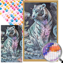 Load image into Gallery viewer, AB Diamond Painting - Full Round - white tiger (40*70CM)
