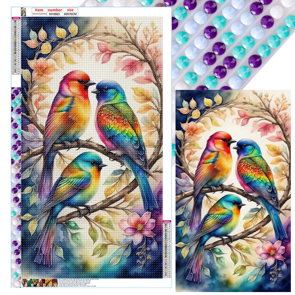 Diamond Painting - Full Round - romantic bird (40*70CM)