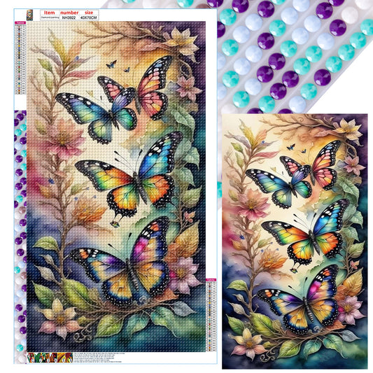 Diamond Painting - Full Round - butterfly dragonfly (40*70CM)