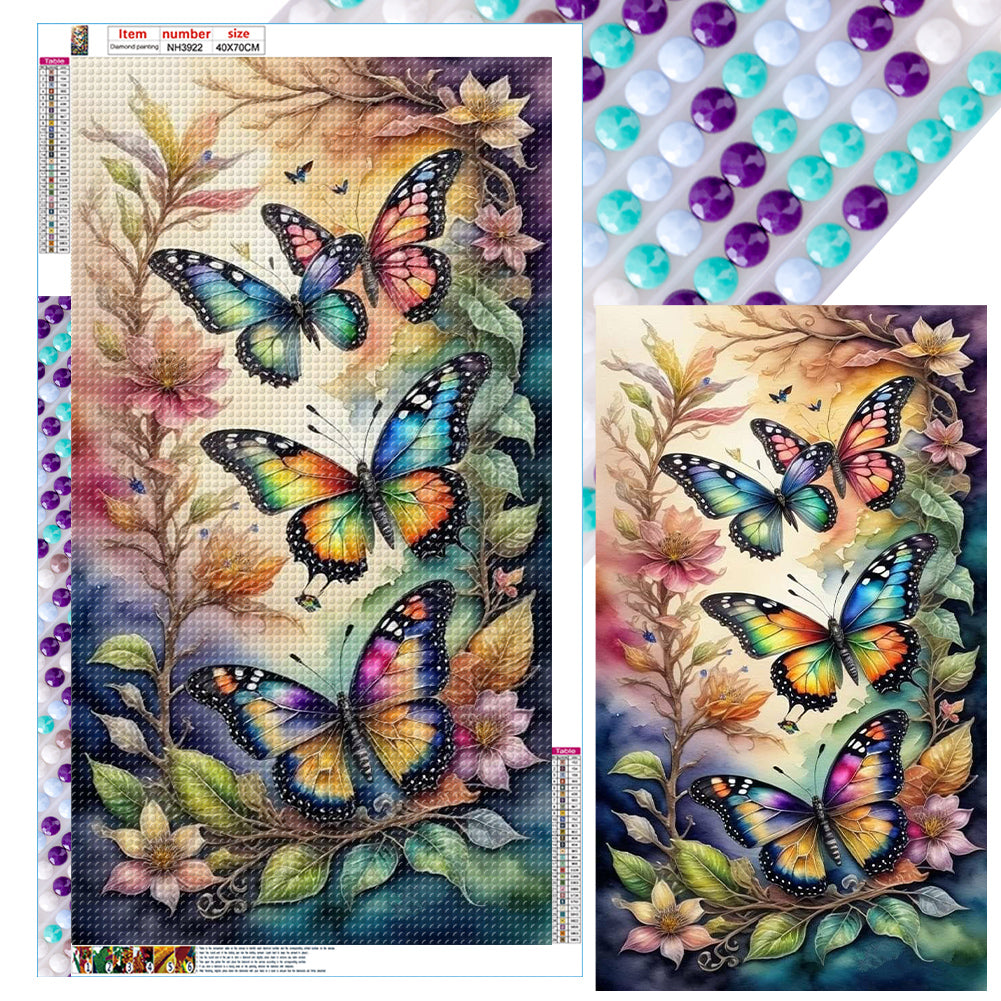 Diamond Painting - Full Round - butterfly dragonfly (40*70CM)