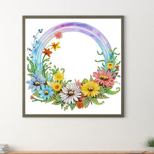 Load image into Gallery viewer, Diamond Painting - Partial Special Shaped - rainbow flowers (30*30CM)
