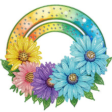 Load image into Gallery viewer, Diamond Painting - Partial Special Shaped - rainbow flowers (30*30CM)
