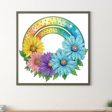 Load image into Gallery viewer, Diamond Painting - Partial Special Shaped - rainbow flowers (30*30CM)
