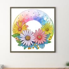 Load image into Gallery viewer, Diamond Painting - Partial Special Shaped - rainbow flowers (30*30CM)
