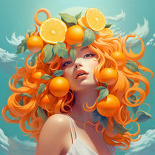 Load image into Gallery viewer, Diamond Painting - Full Round - orange girl (40*40CM)
