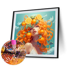 Load image into Gallery viewer, Diamond Painting - Full Round - orange girl (40*40CM)
